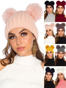 Cappello Doppio Pon Pon a Cappelli da donna | Acquisti Online su eBay