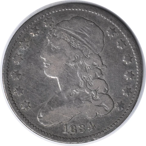 1834 Bust Silver Quarter VG Uncertified #1132 Cover