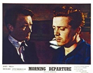 Morning Departure Us Lobby Card John Mills Richard 1950 OLD MOVIE PHOTO