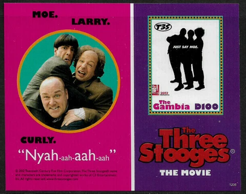 Gambia #3443 MNH S/Sheet - Three Stooges Cover