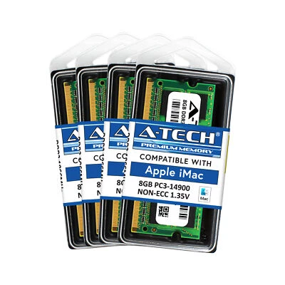 32GB Kit 4X 8GB SODIMM Apple iMac Late 2015 A1419 MK462LL/A MK482LL/A Memory Ram - Image 1 of 4