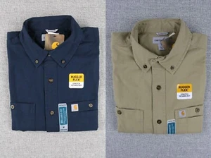 Carhartt Mens Rugged Flex Relaxed Fit Short Sleeve Button Down Shirt Sz M L XL - Picture 1 of 26