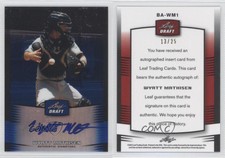 2012 Leaf Metal Draft Blue /25 Wyatt Mathisen #BA-WM1 Auto