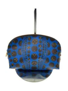 Louis Vuitton Yayoi Kusama Pochette Cosmetics Pouch Monogram M47345 Blue Dot - Picture 1 of 6