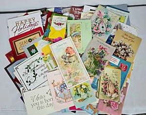 Mega Lot 150 Cards Christmas & More 1950's-2000's Scrapbook Junk Journal Craft - Picture 1 of 14