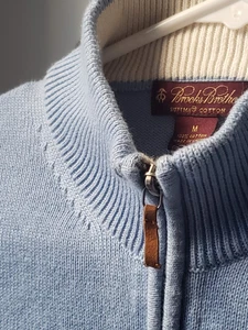 Brooks Brothers Boys Size M Light Blue Zip Sweater - Picture 1 of 13