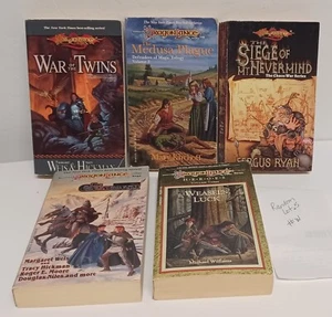Vintage Lot of 5 Dragonlance Bks - PB - Medusa Plague/Siege of Nevermind/Heroes - Picture 1 of 6
