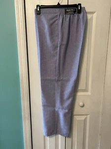 Alfred Dunner Women's Purple Proportioned Short Elastic Waist Pull On Pants Sz10 - Picture 1 of 10