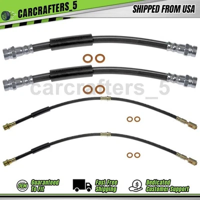 4 mangueras hidráulicas de freno delantero trasero para Audi TT Quattro 2008 2009 3,2 L Foto 1 de 4