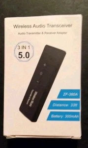 3 in 1 Wireless Audio Transmitter / Transceiver and Adapter 5.0 ZF-360A OPEN BOX - Picture 1 of 4