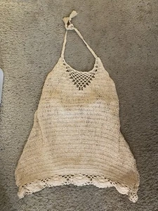Cotton On Damen Long Tunika Strand Cover Up Beige Strick Häkel XS Brustweite 32” - Bild 1 von 7