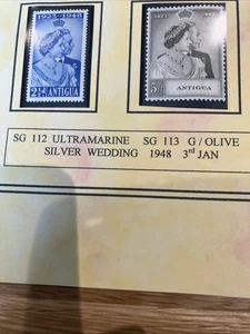 ANTIGUA 1948 SILVER WEDDING STAMP SET SG112-113 MINT - Picture 1 of 1