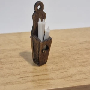 12th scale wooden Candle wall mounted holder MAC2 - Picture 1 of 3