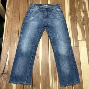 BKE Buckle Tyler Straight Leg Medium Wash Distressed Denim Jeans Men's Size 33R - Picture 1 of 11