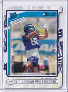 2024 Donruss /75 Silver Press Proof Die Cut Rookie #352 Rams Jordan Whittington - Bild 1 von 3