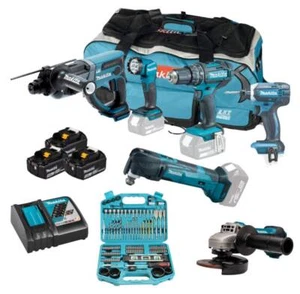 Makita 18V LXT 6-tlg. Kombi-Tool-Kit mit 3 x Akkus, Ladegerät & 101-tlg. Bit-Set - Bild 1 von 11