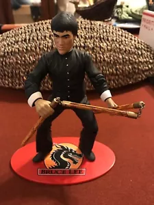 RARE Bruce Lee 7” Action Figure W/Stand & Nunchucks Kung Fu - Picture 1 of 8
