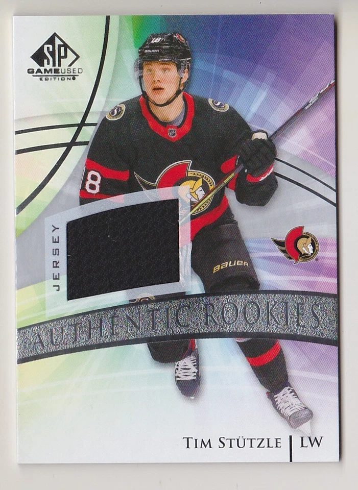 20-21 SP Game Used Tim Stutzle Jersey Rookie SILVER Ottawa Senators 2020 - Image 1 of 1