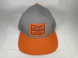 BULLEIT BOURBON WHISKEY Adjustable Hat / Baseball Cap, Gray / Orange NWOT - Picture 1 of 5