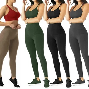 Ladies Leggings Thermal Waist Warm Extra Thick Fleece Fitness Trousers - Picture 1 of 16