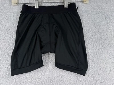 Pantalones cortos de ciclismo para mujer pequeños negros acolchados mezcla de spandex forro Foto 1 de 4