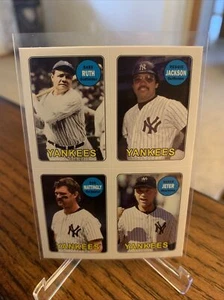 2013 Topps Archives Four-In-One #RJMJ Babe Ruth/Reggie Jackson/Mattingly/ Jeter - Picture 1 of 2