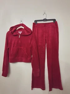 Juicy Couture Women's size M Pants & Hoodie set MSRP $199 NWT Coco Red - Picture 1 of 7