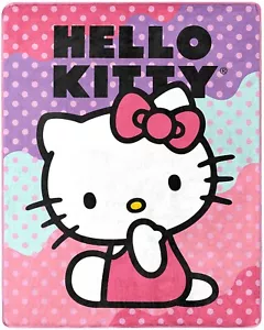 Sanrio Hello Kitty Throw Blanket Measures 40 x 50 inches - Picture 1 of 5