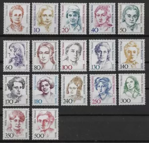 Berlin 1986 ** Satz Freimarken Dauerserie Frauen der deutschen Geschichte 02499D - Bild 1 von 18