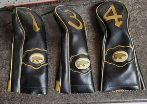 Scarce Vintage Jack Nicklaus Golden Bear 3 Club Head Covers 1 3 4 Late 1960s - Picture 1 of 9