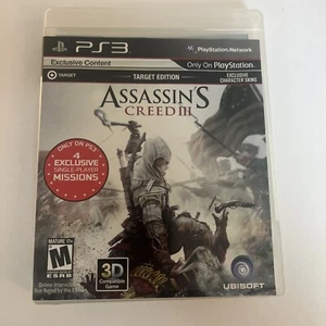 ASSASSINS CREED III (Target Edition) (Sony Playstation 3, 2012) - En caja con manual - Imagen 1 de 7