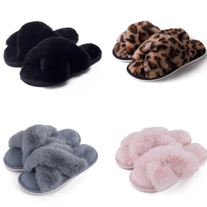 Sole Happy's COMFY TOES - Women's Memory Foam Fuzzy Soft Slip on Indoor Slippers - Picture 1 of 40