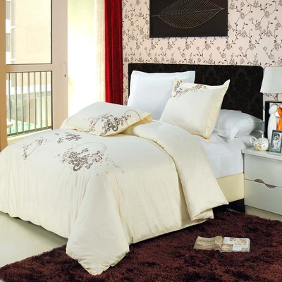 Luxury Sophia Cotton Embroidered Duvet Cover Set Silky Soft + Extra Pillow Shams - Image 1 of 3