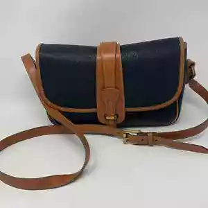 Vintage Dooney and Bourke Reitsport Reiten Leder Umhängetasche schwarz - Bild 1 von 12