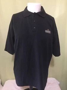 Guinness Men’s Black Polo Shirt Size XL Polyester Cotton Colorcorp Made in Austr - Picture 1 of 4