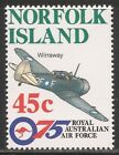 Norfolk Island #598 (A139) VF MNH - 1996 45c Wirraway, Australian Air Force