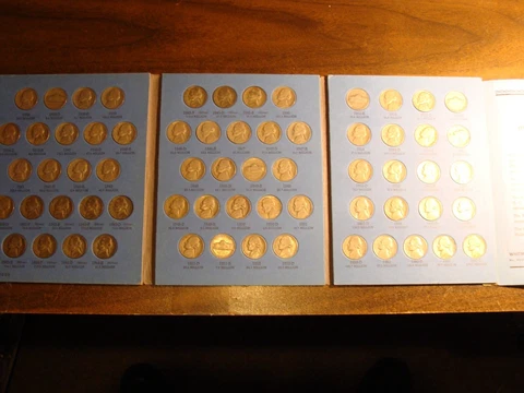1938 -1961 Jefferson Nickel collection - 65 coins Cover