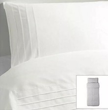 New Ikea Alvine Stra Duvet Cover and Pillowcase, White, Twin
