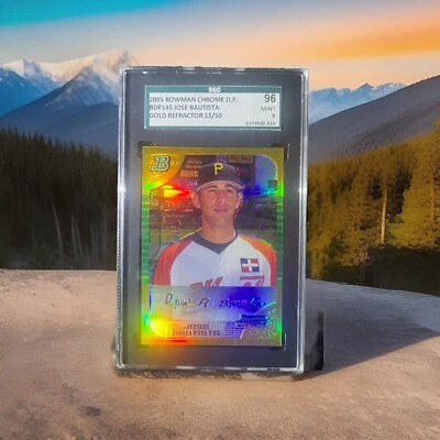 Jose Bautista 2005 Bowman Chrome Dp Gold Refractor 15/50 Extremely Rare Prospect - Image 1 of 4