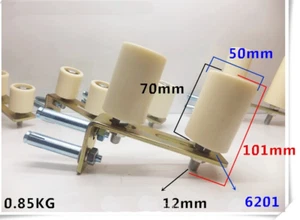 6L-4 70mm x 50mm Sliding Gate Upper Guide Nylon Roller w/ Electroplated Bracket - Picture 1 of 1