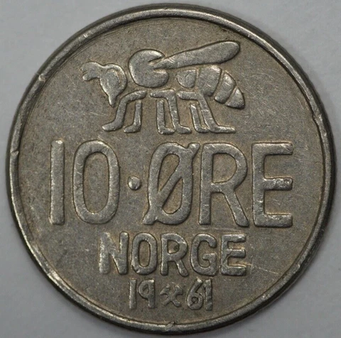 1961 Norway 10 Ore Cover