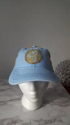 Nueva Gorra de Béisbol Azul Claro Moda Sombrero Antiguo Dorado Brillo ZUMBA Logo Completo Foto 1 de 4