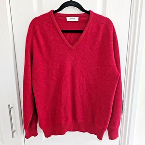 Jersey Johnstons Of Elgin S 100% Lana de Cordero Rojo Tejido Suéter Pullover Escocia - Imagen 1 de 5