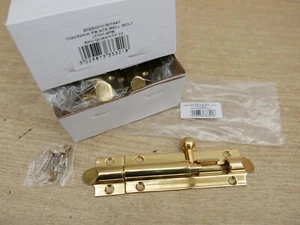 FRELAN JEDO J1101 4PB 100mm 4" BRASS BELL PATTERN SLIDING BARREL BOLT - Picture 1 of 1