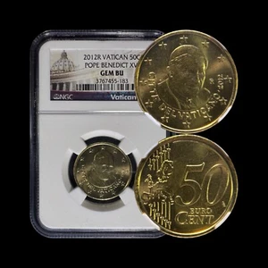 VATICAN CITY. 2012, 50 Euro Cents - NGC GEM - Pope Benedict, MS65, Rome 183 - Picture 1 of 5