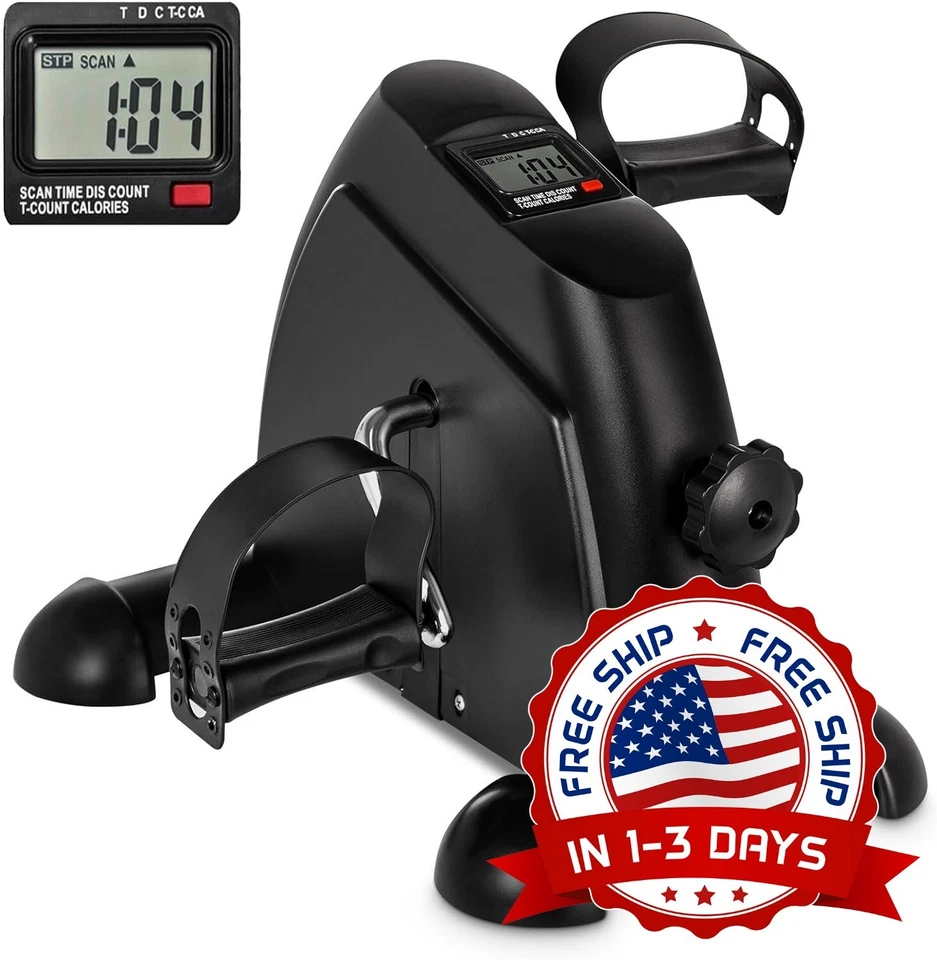 Mini ejercitador de pedales para brazos y piernas en ejercicio con pantallas LCD - Image 1 of 4