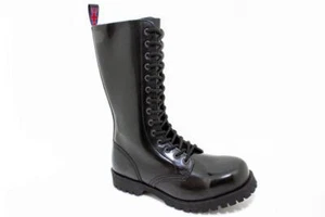 Nevermind 14 Eye Para Black Patent Zip - Picture 1 of 2