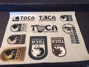Juego de 10 HOJAS DE CALCOMANÍAS de percusión Toca - Imagen 1 de 1