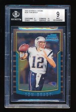 BGS 9 TOM BRADY 2000 BOWMAN CHROME #236 RC ROOKIE CARD *WITH 9.5 & 10 SUBGRADE*