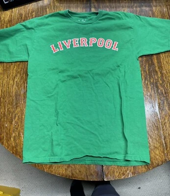 Liverpool FC Boston Red Sox Green T-Shirt MLB Soccer Futbol Owner Henry - Image 1 of 3